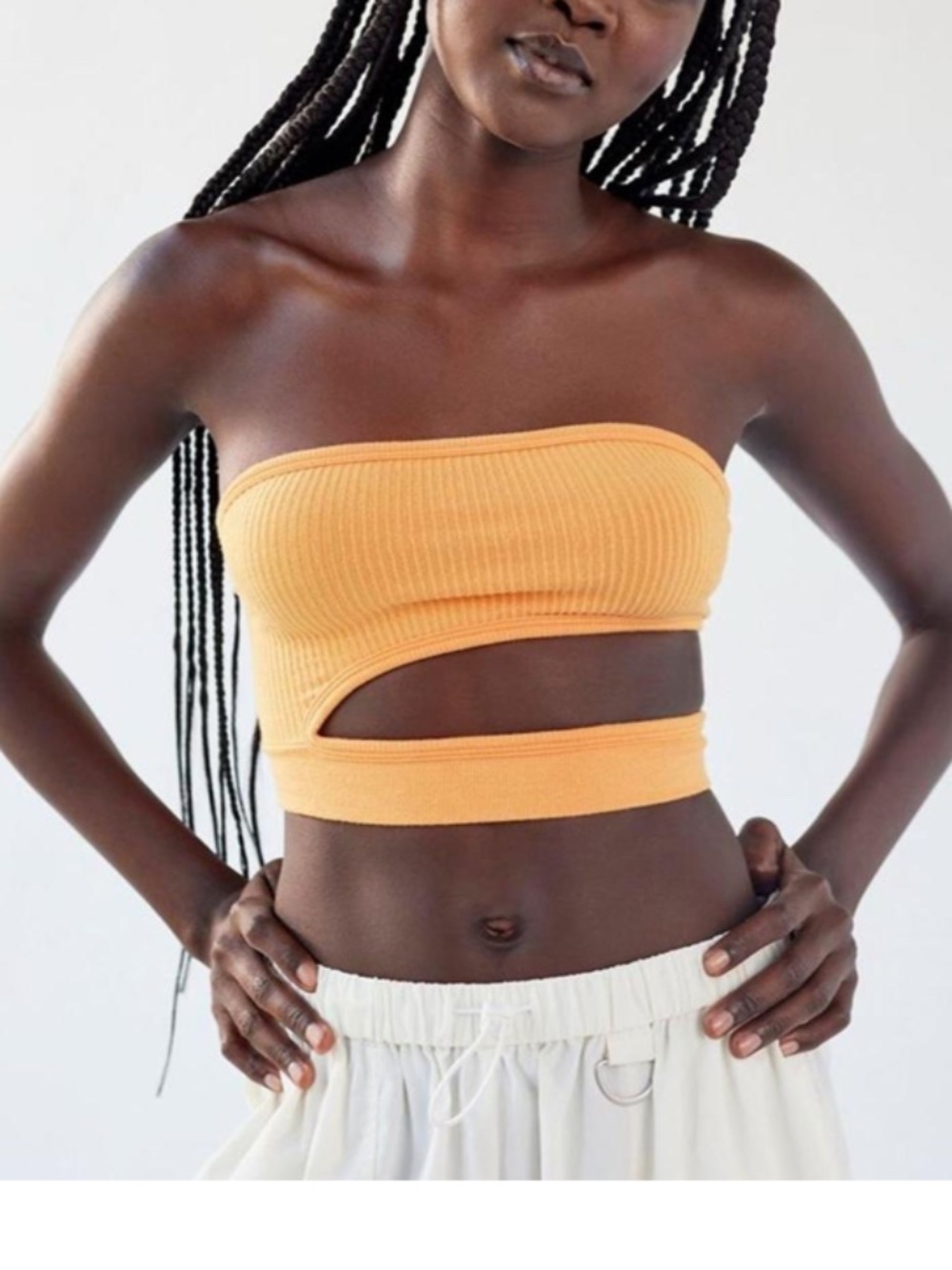 Urban Outfitters Out From Under Angeline Seamless Cutout Tube Top Orange XS/S